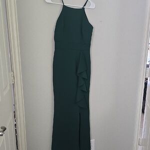 Elegant Green Sleeveless Dress